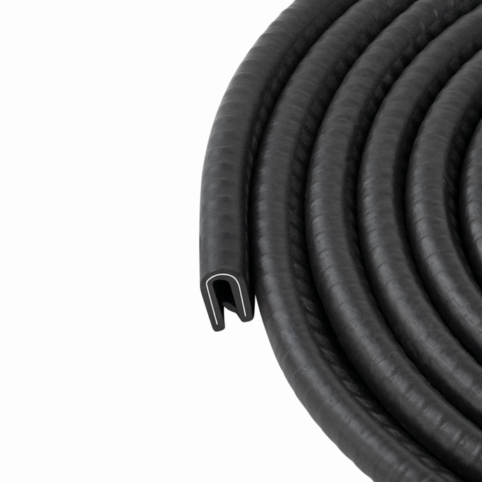 Car Door Edge Guard – Flexible U-Shape Rubber Seal Protector, Universal Fit Automotive Door Trim Molding – Protects Against Scratches & Dings – Fits 1/16” Edge, 9/16” Leg Length