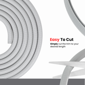 Gray Edge Trim – Large U-Shape Seal for Doors, Windows & Metal Edges – Fits 21/32" U Height, 3/64"–5/32" Grip Range – Ideal for Caravans, Trailers, Cars & More