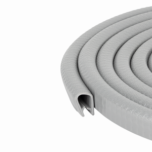 Gray Edge Trim – Large U-Shape Seal for Doors, Windows & Metal Edges – Fits 21/32" U Height, 3/64"–5/32" Grip Range – Ideal for Caravans, Trailers, Cars & More