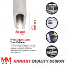 Load image into Gallery viewer, White Edge Trim Black Large Fits edge thickness up to 0.16 inch (4mm), Leg Length 0.65 inch (16.5mm)
