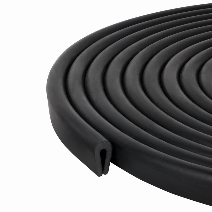 Rubber U Channel Edge Trim Small, Fits 1/16 inch Edge (1.6mm)