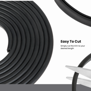 Rubber U Channel Edge Trim Small, Fits 1/16 inch Edge (1.6mm)