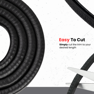 Car Door Edge Guard – Flexible U-Shape Rubber Seal Protector, Universal Fit Automotive Door Trim Molding – Protects Against Scratches & Dings – Fits 1/4” Edge, 1/2" Leg Length