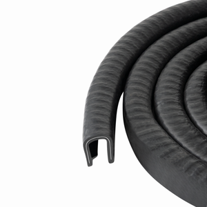 Car Door Edge Guard – Flexible U-Shape Rubber Seal Protector, Universal Fit Automotive Door Trim Molding – Protects Against Scratches & Dings – Fits 1/4” Edge, 1/2" Leg Length