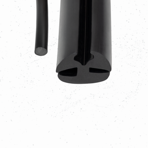 M M SEALS E009 EPDM Dense Rubber Window Locking Gasket Weather Stripping Window Seal, Tow-Piece Locking Action (Inline), Fits 3/16" Inch Glass and 3/32" Inch Panel Edge