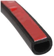 MM Seals A175 MM Seals A175 D-Shape Weather Stripping Door Seal Hollow Black