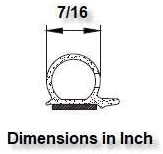 画像をギャラリービューアに読み込む, MM SEALS A073 D型ウェザーストリップドアシール 中空ブラック 自己粘着7/16インチバルブ付き
