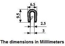 White Edge Trim Small, Fits Edge 1/16 to 1/8 inch (1-3mm)