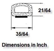 Load image into Gallery viewer, M M SEALS A072 D-Shape Weather Stripping Door Seal Hollow Black with Self Adhesive 21/64&quot; Height X 35/64 Width
