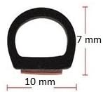 MM Seals A175 MM Seals A175 D-Shape Weather Stripping Door Seal Hollow Black