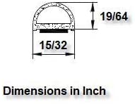 Load image into Gallery viewer, M M SEALS A091 D-Shape Weather Stripping Door Seal Hollow Black with self Adhesive Height 19/64&quot; x 15/32 Width
