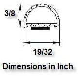 Load image into Gallery viewer, M M SEALS A074 D-Shape Weather Stripping Door Seal Hollow Black with Self Adhesive 3/8&quot; Height x 19/32&quot; Width
