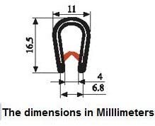 Load image into Gallery viewer, Edge Trim Dark Brown Large U Height - 21/32&quot; U Height x 3/64&quot; - 5/32&quot;. Grip Range
