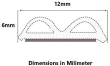 Load image into Gallery viewer, M M SEALS Small Bulb B-Shape Weather Stripping with self Adhesive Height 0.23 inch (6mm) x 0.47 inch (12mm) Width
