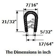 画像をギャラリービューアに読み込む, エッジトリム ブラック ラージ、エッジの厚さ 1/5 インチ (6.35 mm)、脚の長さ 0.65 インチ (16.5 mm) に適合
