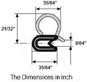 Door Rubber Strip Horizontal Bulb car Door weatherstripping