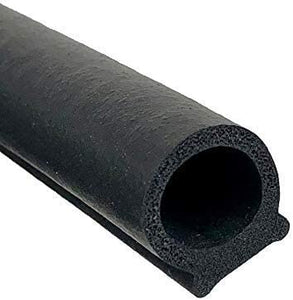 M M SEALS Big D Shape Weather Stripping | 0.66" Height, fit Gaps 0.35"-0.51" (9-13 mm) - 0.47" Width (12 mm) | Self Adhesive Rubber Seal Soundproofing Noise Insulation