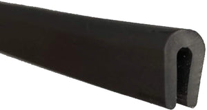 Black U Channel Edge Trim Seal EPDM 33/64" high X 11/32" Wide