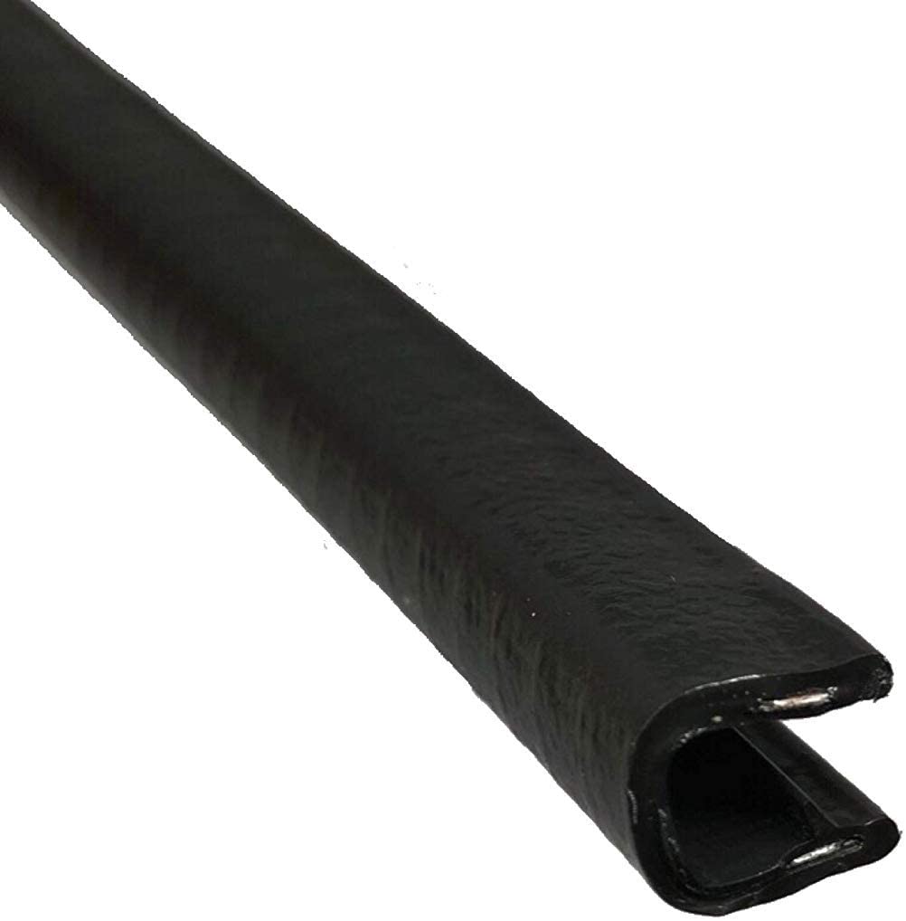 M M SEALS Edge Trim – PVC Plastic Edge Protector – Fits 1/4” Edge, 1/2