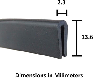 MM SEALS D044 MM SEALS D044 ブラック U チャンネル エッジ トリム シール EPDM 高さ 17/32 インチ x 幅 3/32 インチ