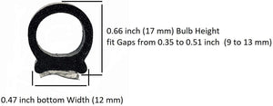 MM SEALS ビッグ D シェイプ ウェザーストリップ | 高さ 0.66 インチ、隙間 0.35 インチ - 0.51 インチ (9-13 mm) - 幅 0.47 インチ (12 mm) に適合 | 自己接着ゴムシール 防音 ノイズ遮断