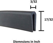 画像をギャラリービューアに読み込む, MM SEALS D044 MM SEALS D044 ブラック U チャンネル エッジ トリム シール EPDM 高さ 17/32 インチ x 幅 3/32 インチ
