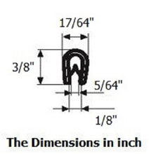 Load image into Gallery viewer, Gray Edge Trim Small Fits thickness 1/16-1/8 inch (1-3mm), Leg Length 0.04 inch (9.5mm)
